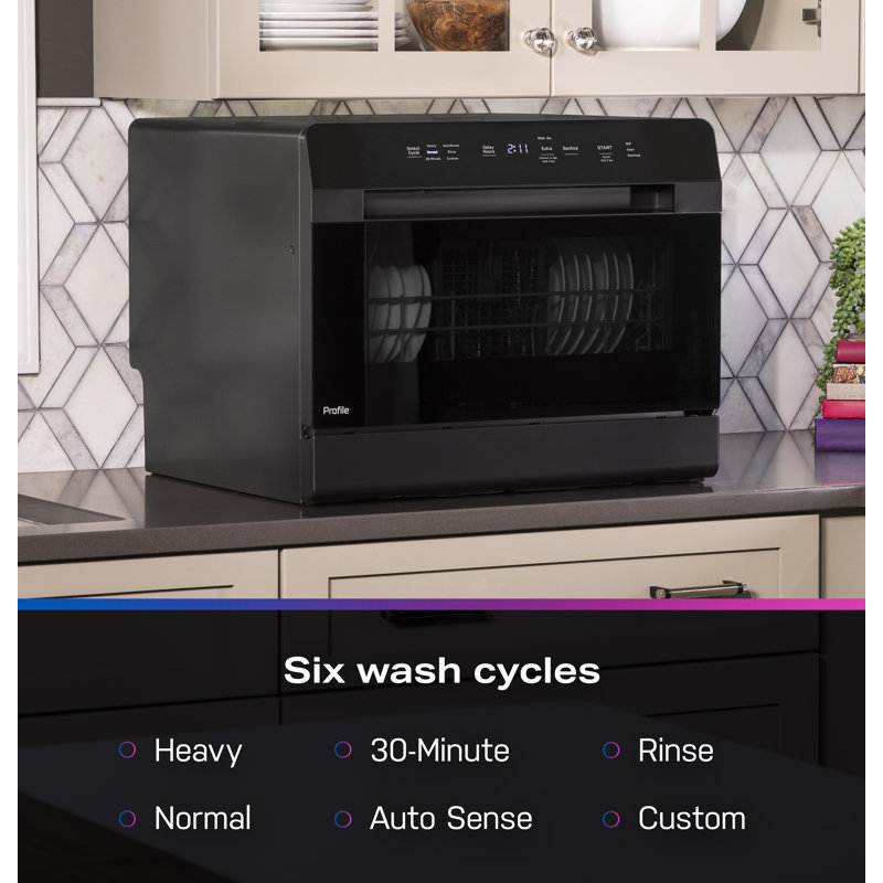 GE Profile ENERGY STAR® Smart Compact Dishwasher for Countertop or Built-In
