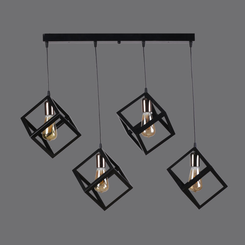 Caidah 4 - Light Black Geometric Pendant