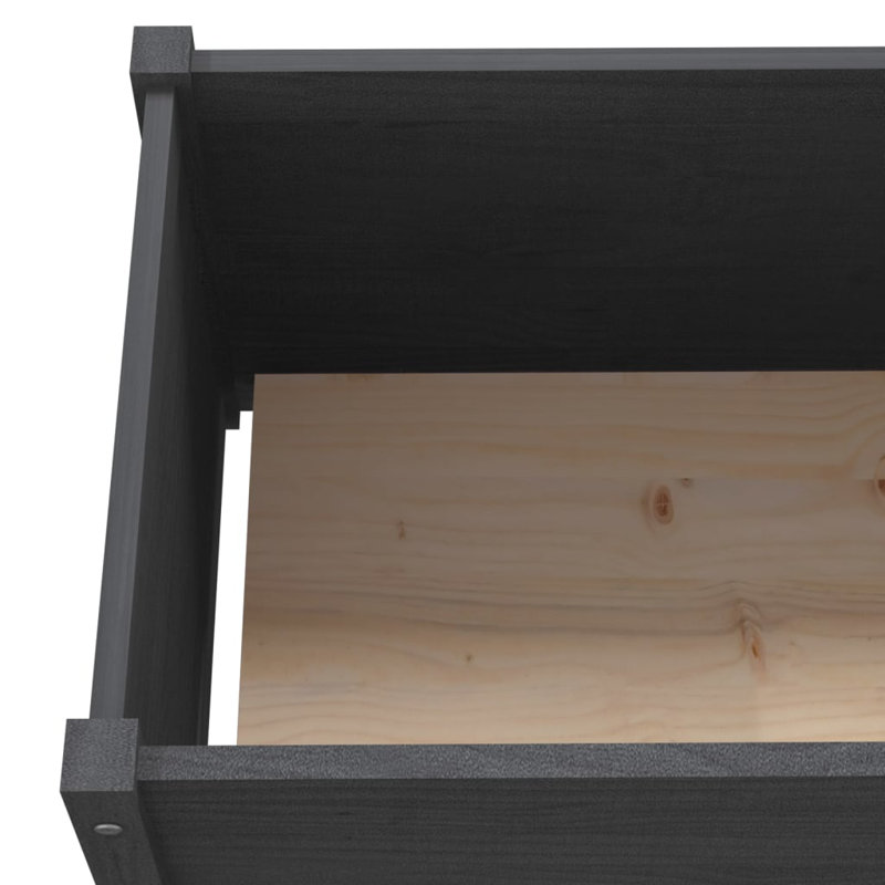 Boîte à fleurs en bois Olyve, gris, H 19,7 po x l 59,1 po x P 19,7 po