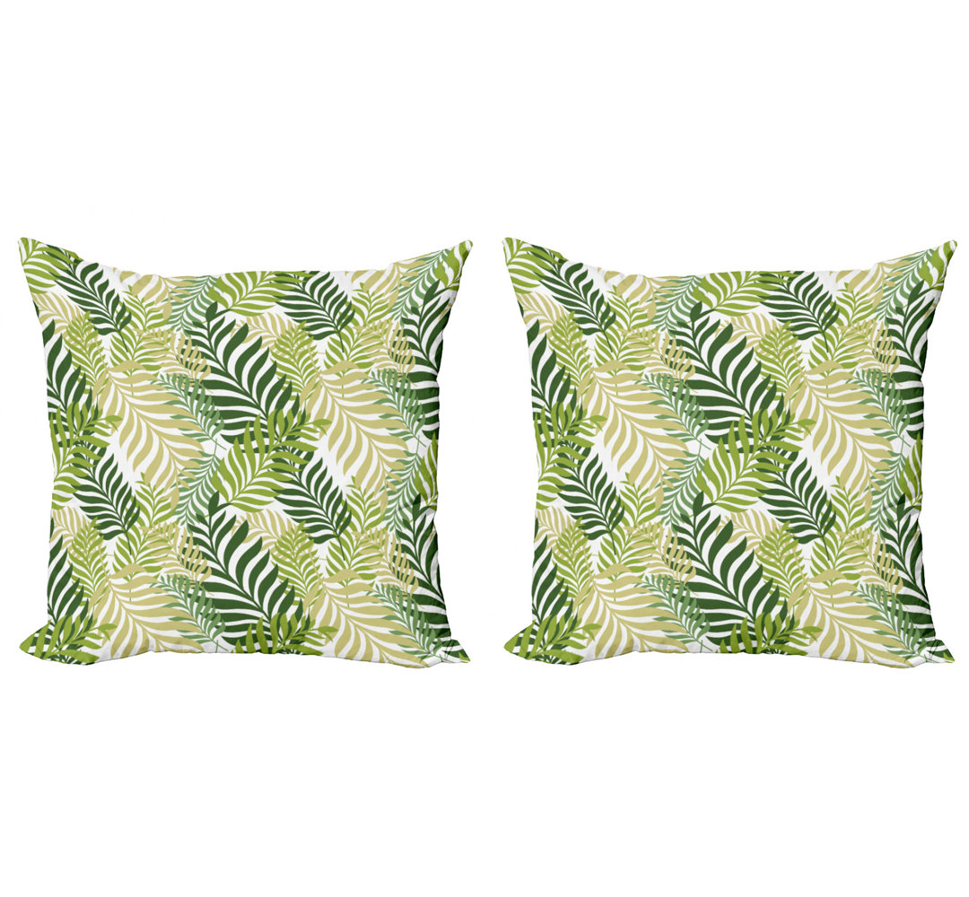 Floral Reversible Pillow Cover (Set of 2) Ambesonne 