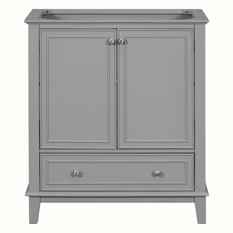 Base de meuble-lavabo simple 29,5 po seulement, Gris
