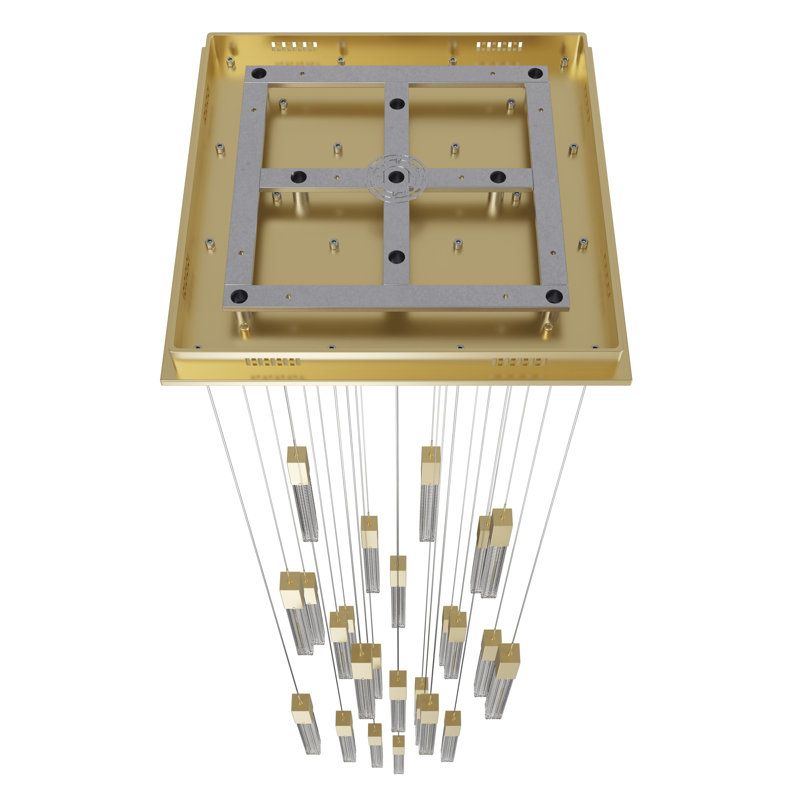 Boa 25 - Light Cluster Pendant, Brushed Brass
