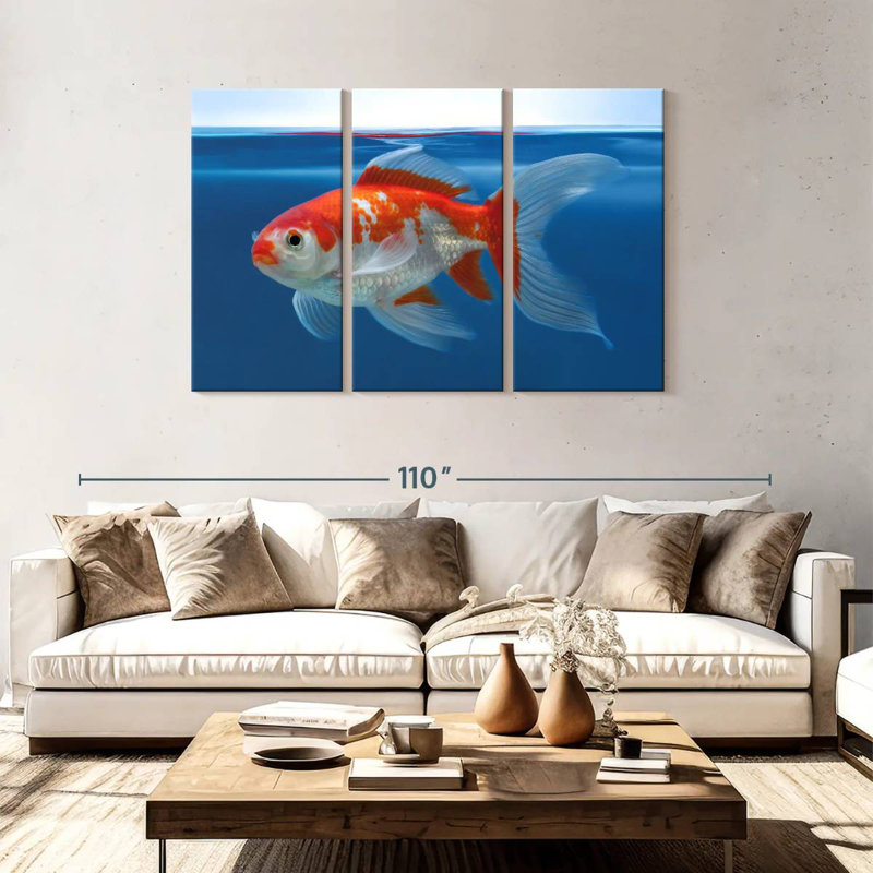 Brampt Shubunkin Aquarium Goldfish, 48" H x 74" W