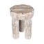 Table de bout ronde en bois massif blanc transitionnel 19 po Gracie Mills