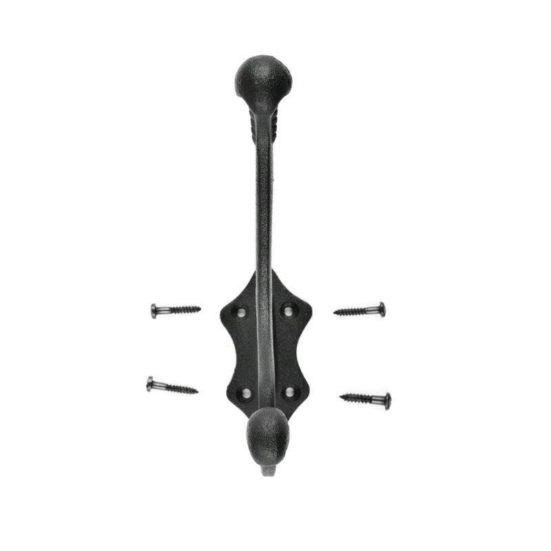 Wrought Iron Double Wall Mounted Robe Hook