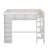 Queen Size Wooden Loft Bed with Storage Cabinets, Shelves & Space-Saving Design,White-115108398