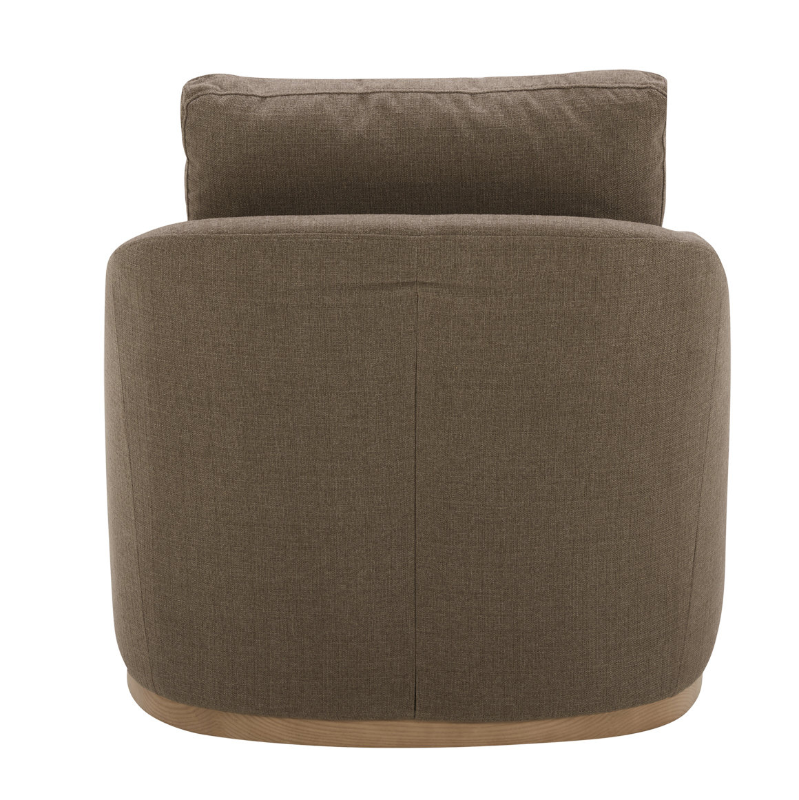 Coriyah Upholstered Swivel Armchair, Soft Taupe Basketweave