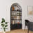 Gretlies Gold Bookshelf Arched Bookcase With Doors Hidden Storage Luxury Sideboard-855961231
