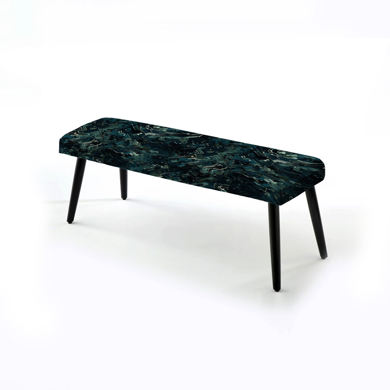 Cyber Camo Nexus - Banc rembourré noir abstrait