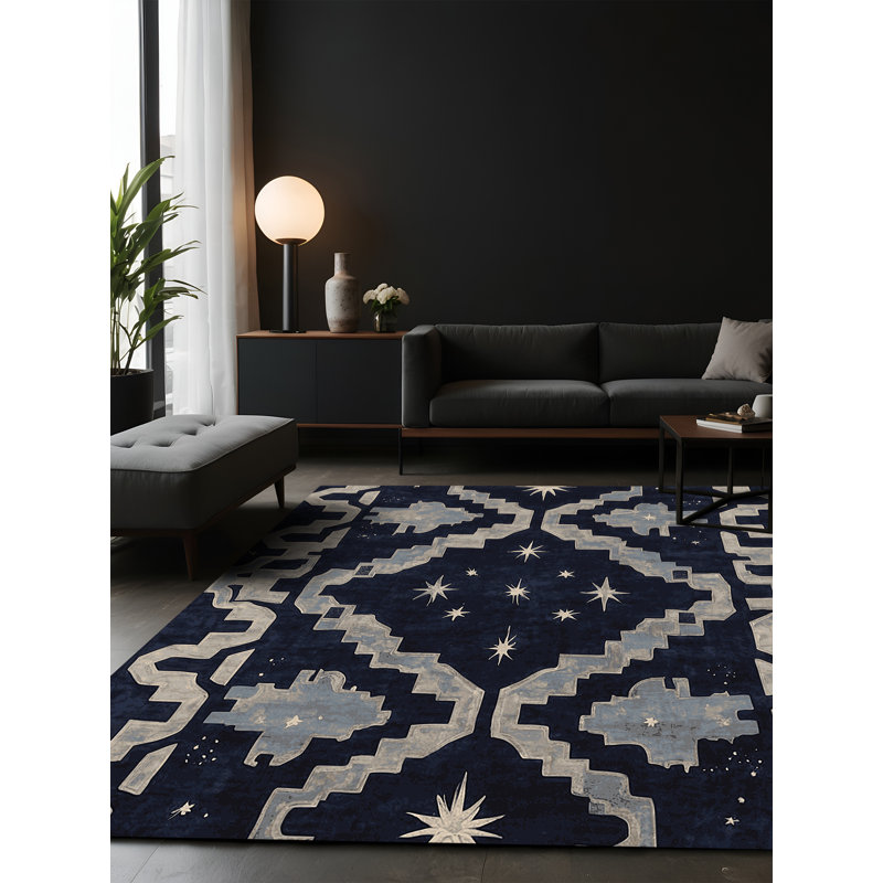 Tapis gris soyeux et moelleux, Carré 5 pi