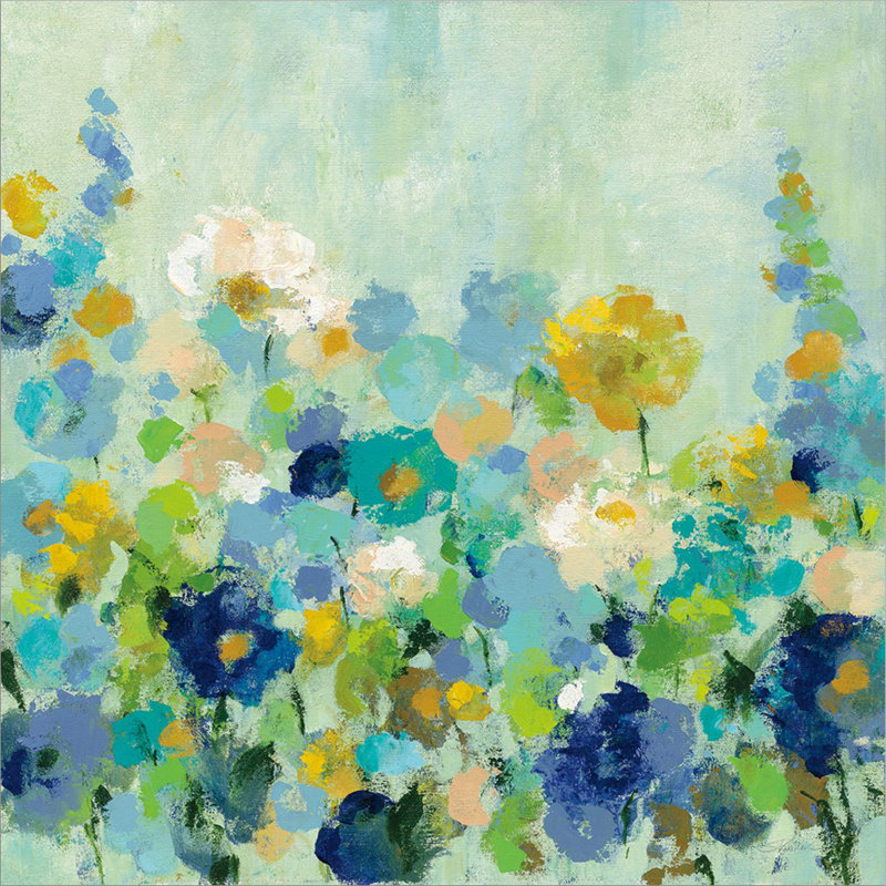 «Midsummer Garden» par Silvia Vassileva - impression sur toile tendue, H 12 po x l 12 po x P 1,5 po