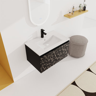 30'' Single Bathroom Vanity with Resin Top