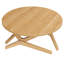 Table basse ronde 2-en-1 avec hauteur réglable, 16,5 po pour table basse, 29,5 po pour table basse, bois massif, 34,5 po