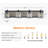 Franchelle Farmhouse Vanity Lighting, Black Wall Sconce With Clear-Seeded Glass Shades, Moisture-Resistant Iron Back Panel-1274156674