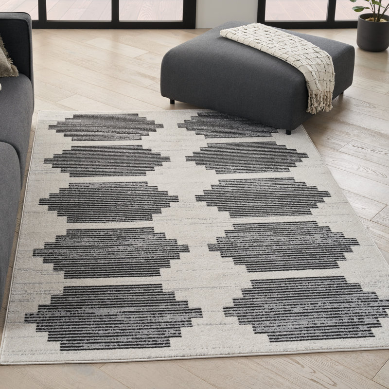 Destinay Geometric Indoor Rug, Rectangle 6' x 9'