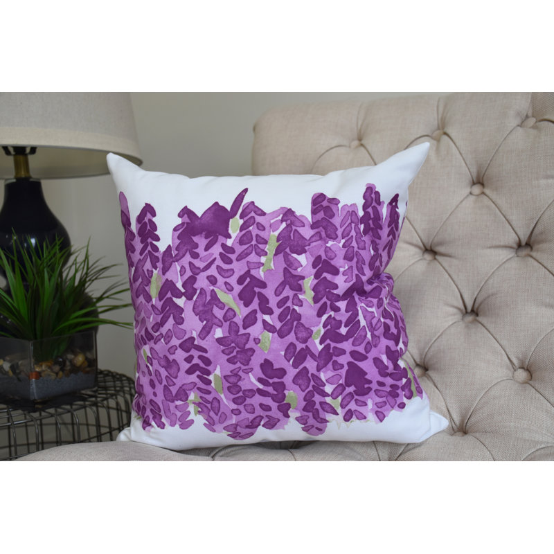 Housse et insert de coussin carré Flower Bell, 26 po x 26 po, Mauve, Extérieur