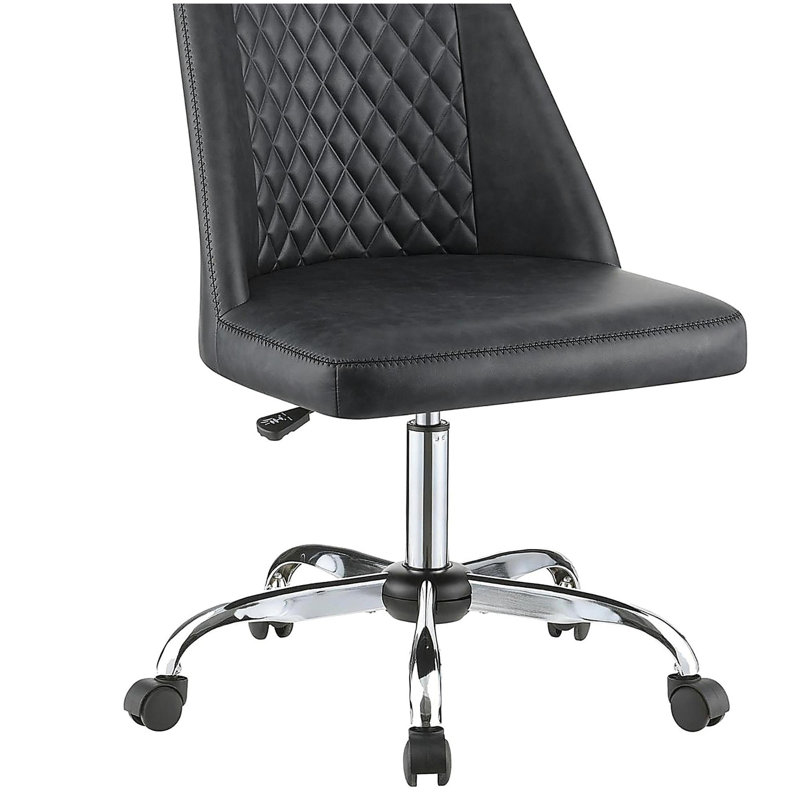 Chaise de bureau réglable grise et chromée