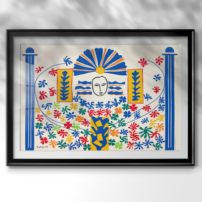 Large Decoration with Masks (La Grande Décoration aux Masques)-Henri Matisse-Framed Print with Mat and glass-1953