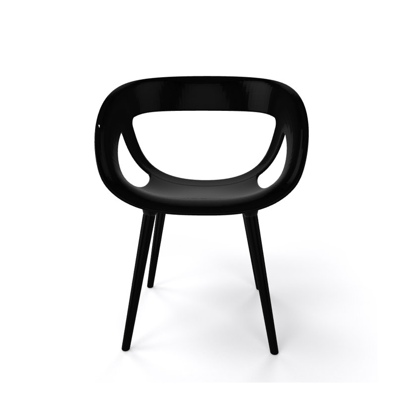 Fauteuil de salle à manger Moema, Noir
