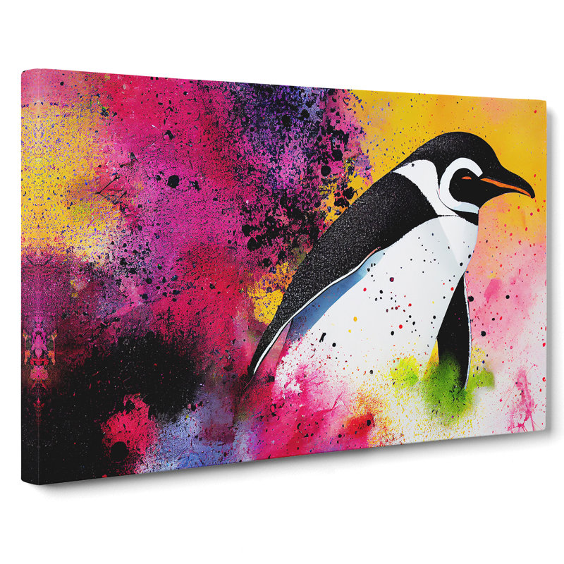 Penguin Splash Vol.1 Abstract - Wrapped Canvas, 35cm H x 50cm W x 3cm D