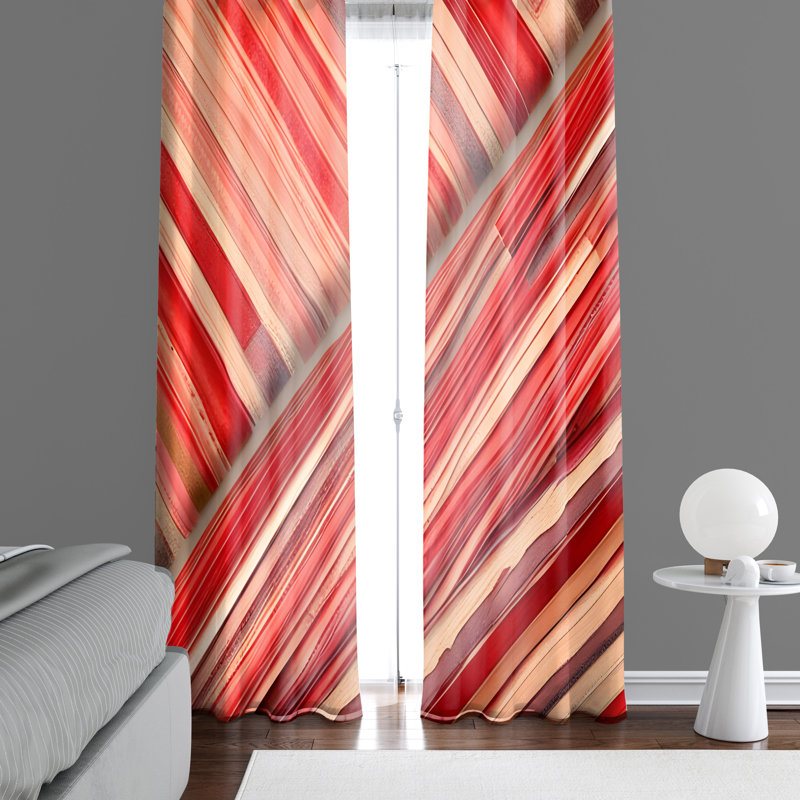 Paire de rideaux semi-transparents en polyester Albacete, L 20 po x L 61 po