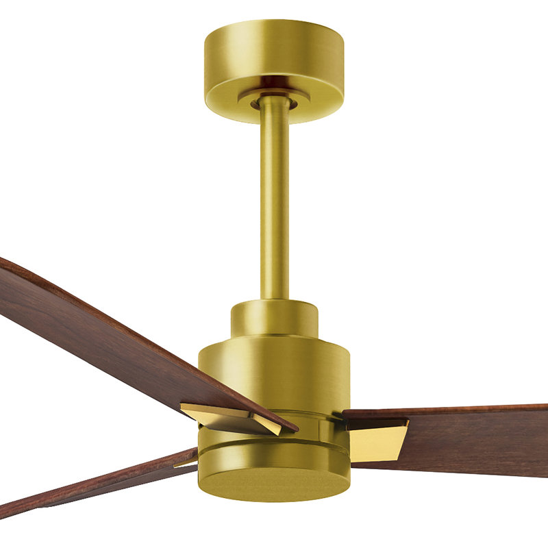 Alessandra 42'' Ceiling Fan, Walnut, Brushed Brass