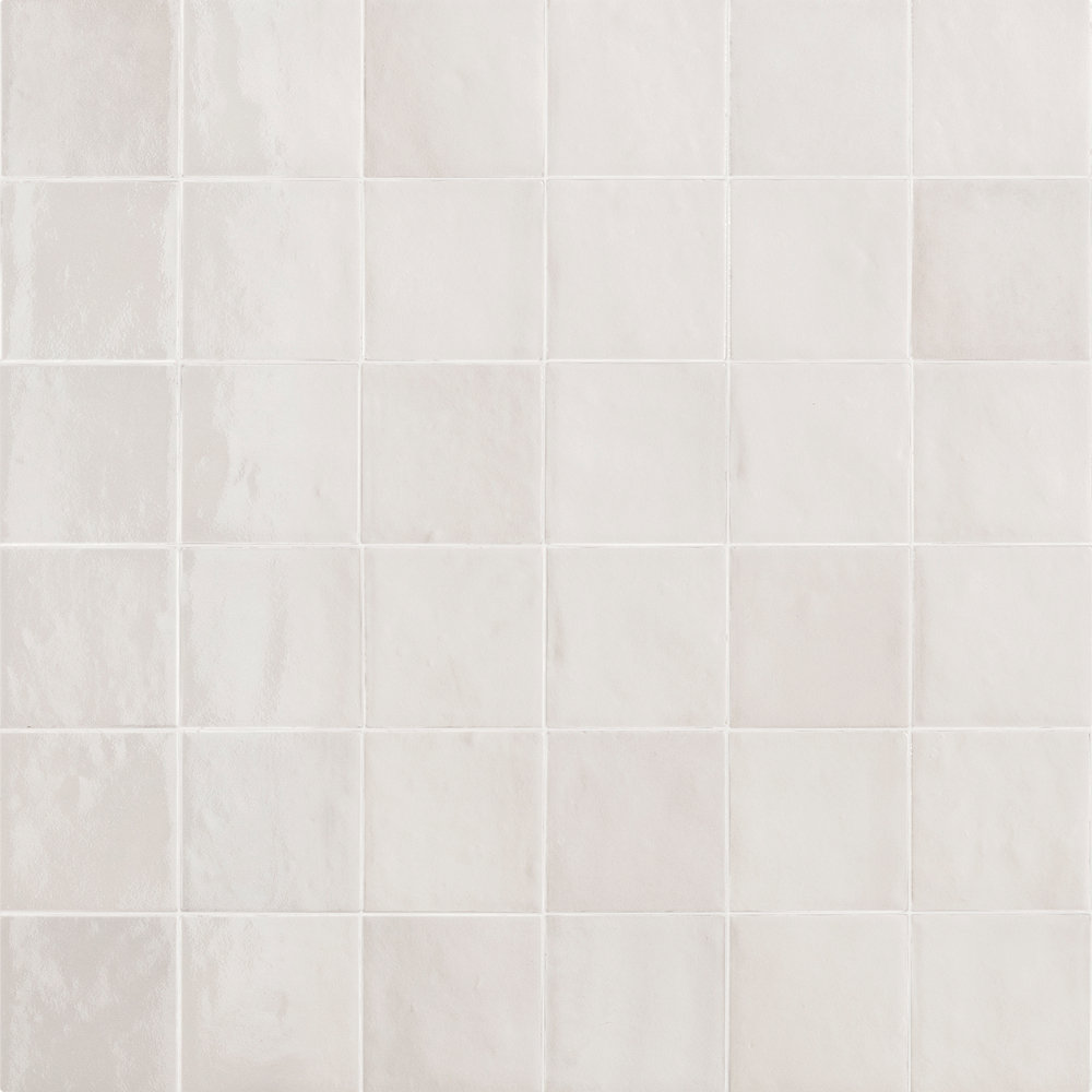 Greenwich 4" x 4" Glossy Tile, Bianco