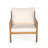 Fielder Patio Acacia Wood Rope-Woven Club Chair With Cushions