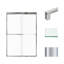 Porte de douche sans cadre Transoli Frederick de l 48 po x H 70 po, verre trempé givré de 5/16 po-62265201