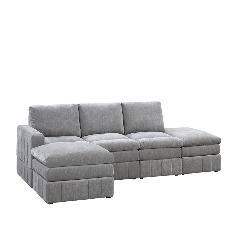 Ensemble modulaire 5 pièces Contemporary, Suède gris