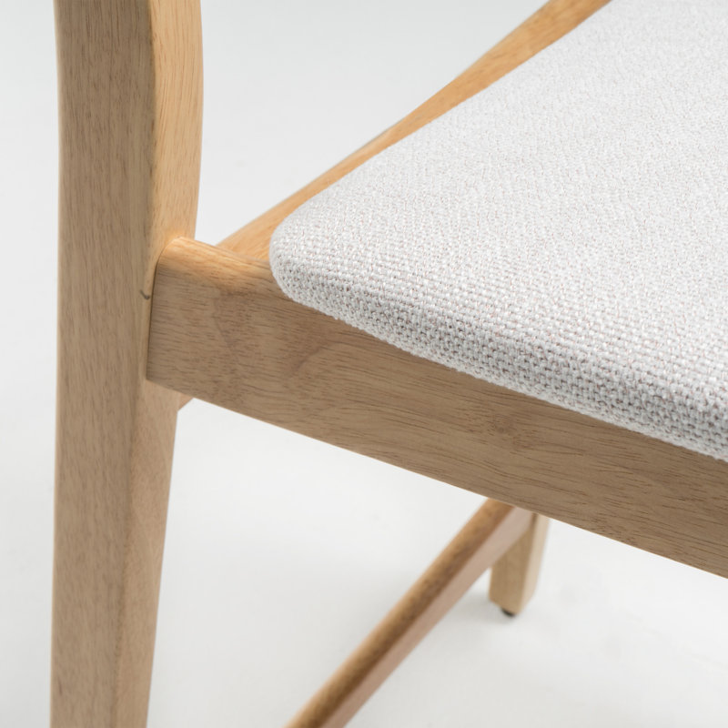 Tabouret de comptoir 24 po Fitz, Beige clair, Chêne