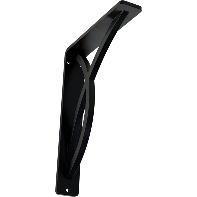 Support en fer forgé Miller, H 8 po x l 1,5 po x P 5,5 po, Noir