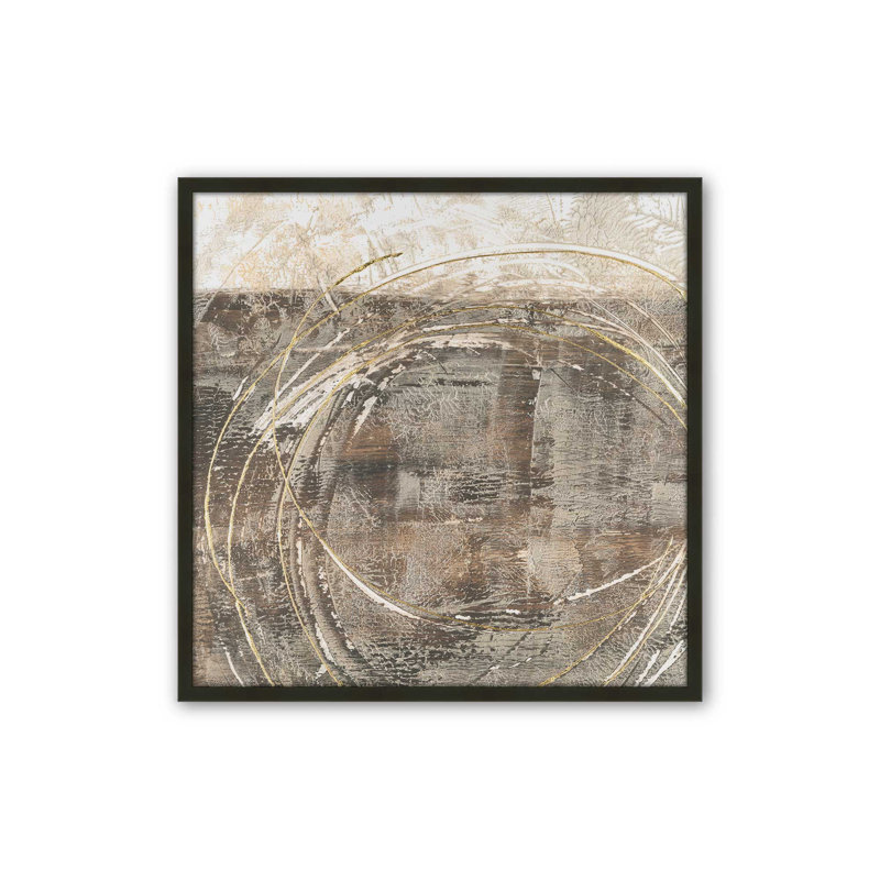 Cercles de lumière I, Encadrement ouvert, noir satiné, H 13,5 po x l 13,5 po