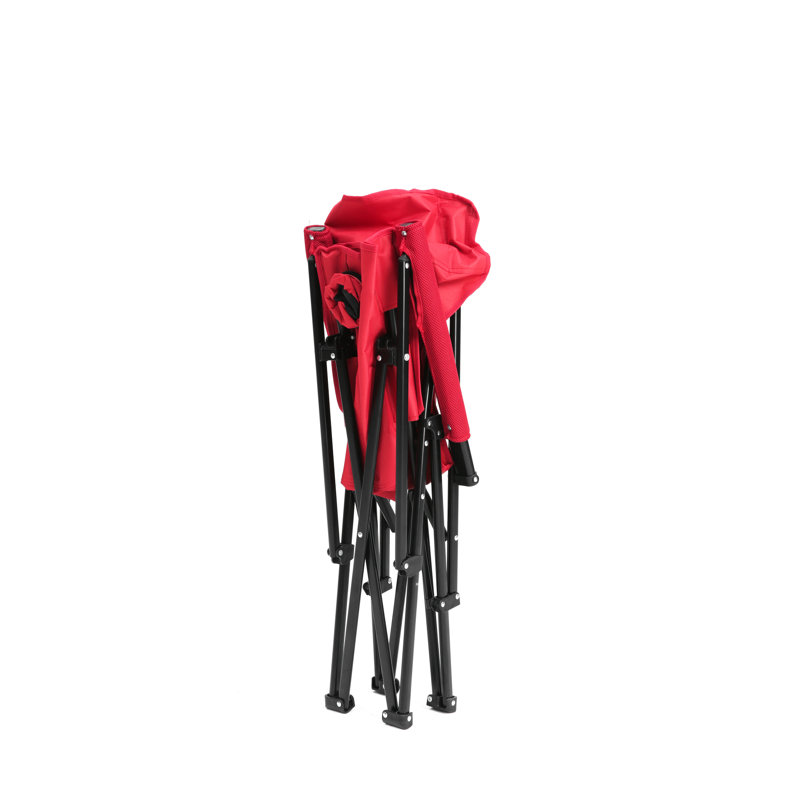 Portable Red Lawn Chair With Cup Holder, 250Lbs Support, Extra Stable For Outdoor, Camping, Garden Outdoor Strong Comfortable Fabric Garden, Patio