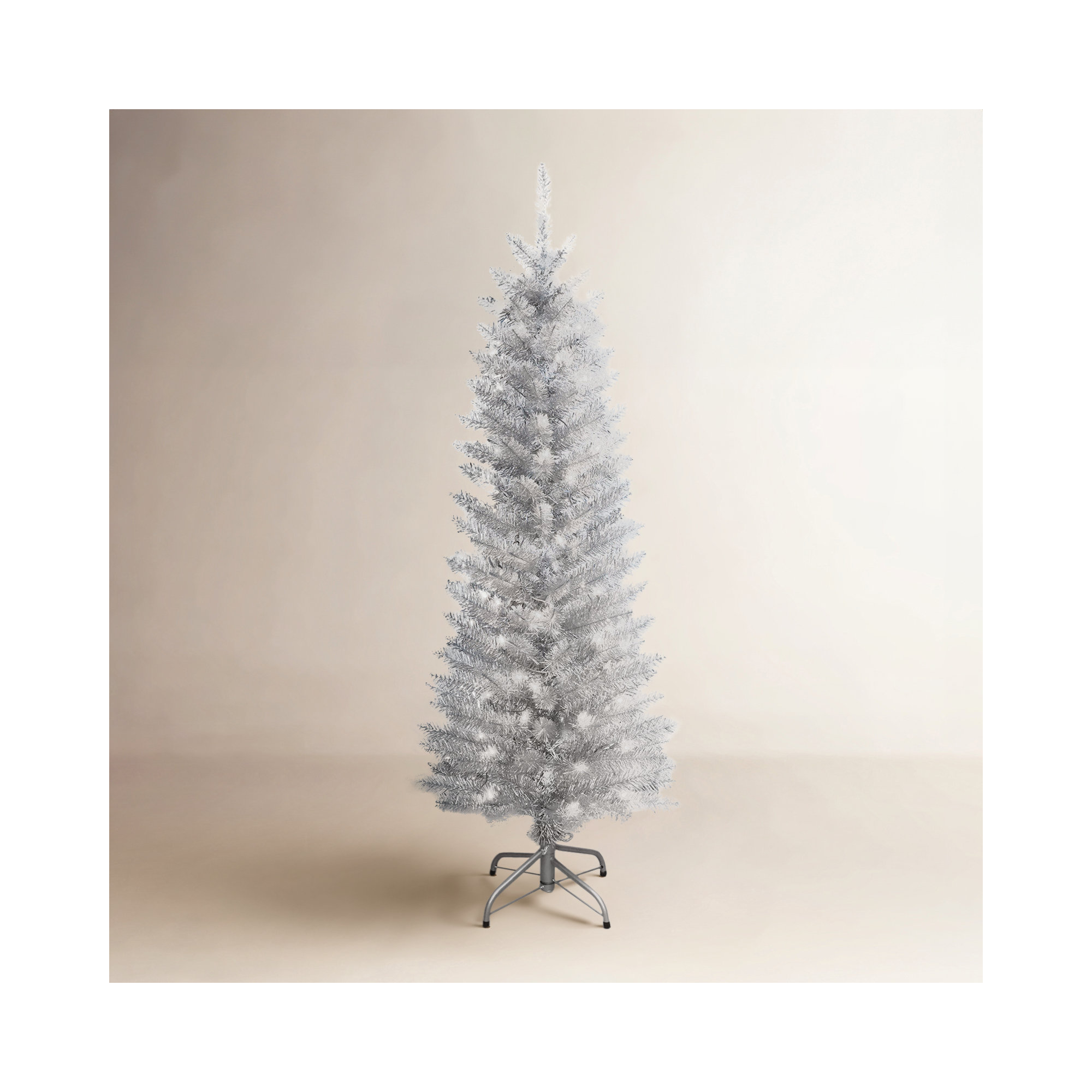 Grodin Lighted Artificial Pine Christmas Tree, 4.5'