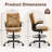 Ebern Designs Ergonomic Faux Leather Drafting Chair with Adjustable Footrest-1412997250