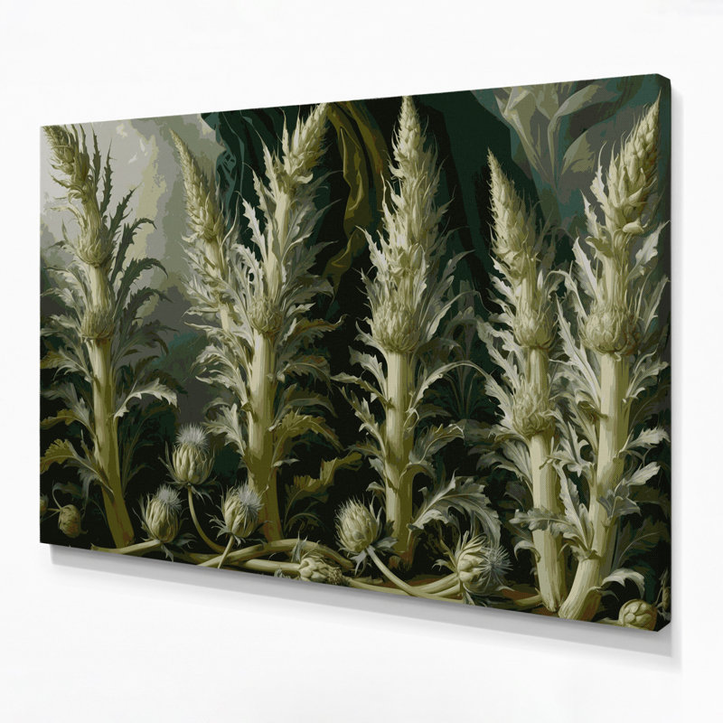 Art mural sur toile légumes vert cardon, H 11 po x l 14 po