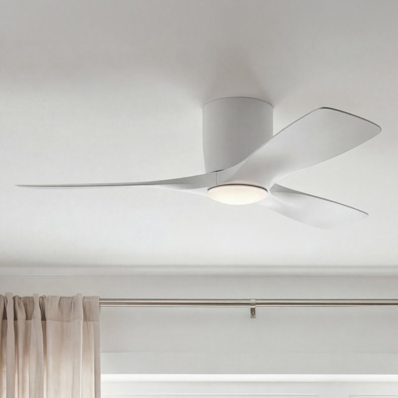 Volos 48'' Ceiling Fan with LED Lights, Matte White
