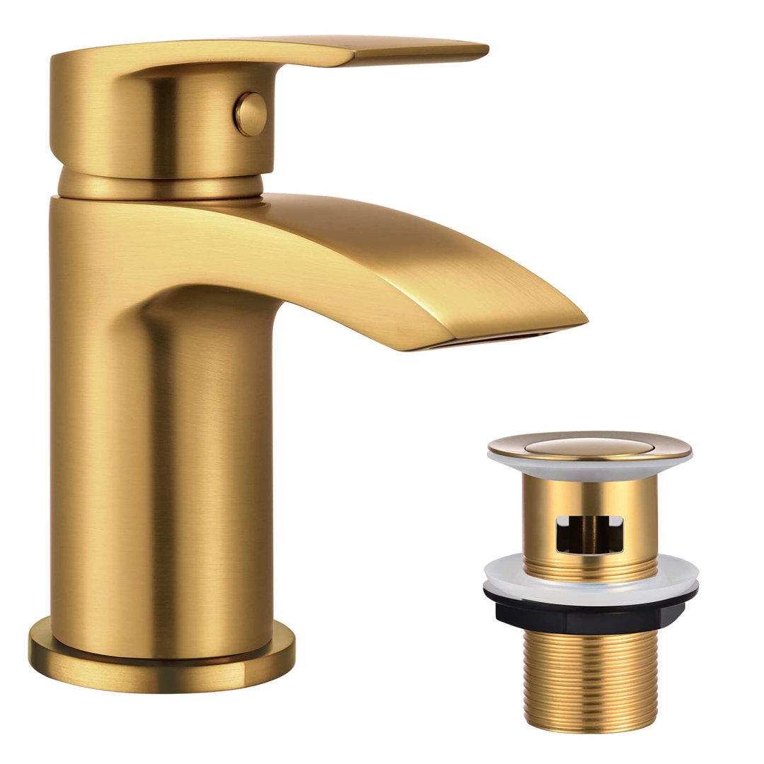 Bankey Basin Faucet With Pop-Up Drain Mixer, Brass, With Hose Pillar Tap