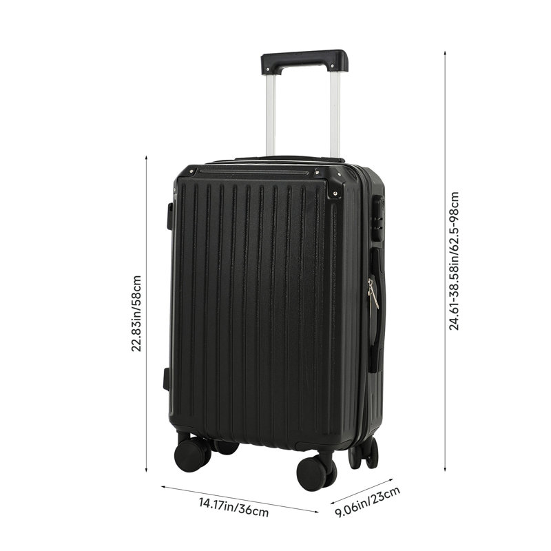 20-Inch Travel Suitcase with Combination Lock