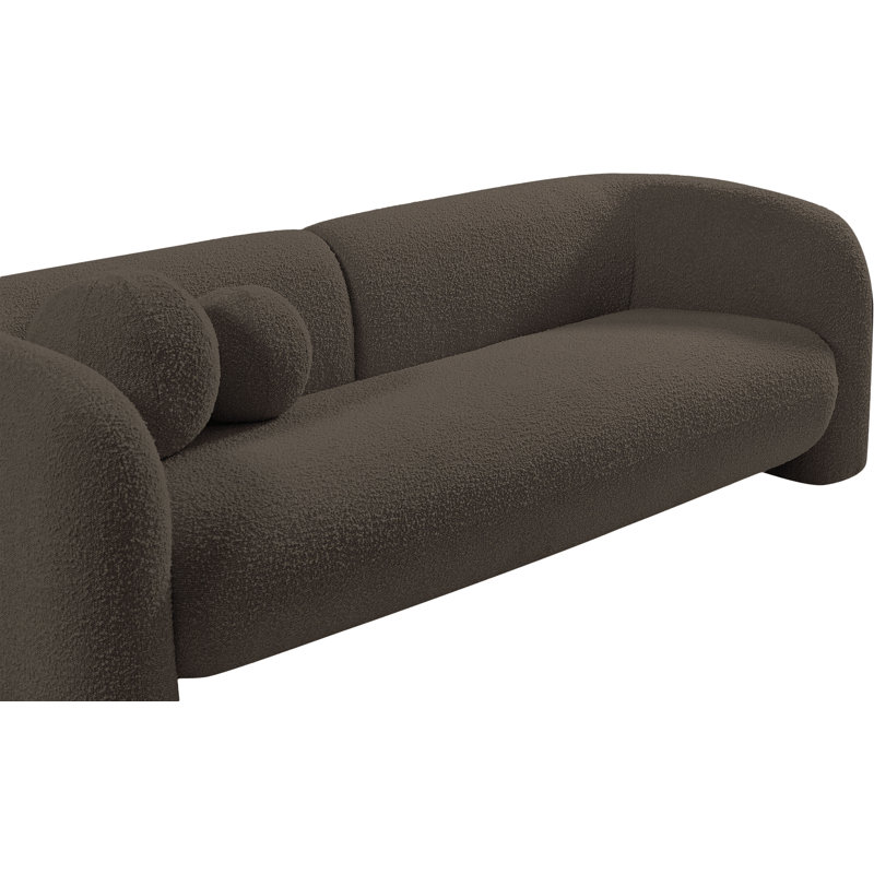 Emory 89" Sofa, Brown Boucle Fabric