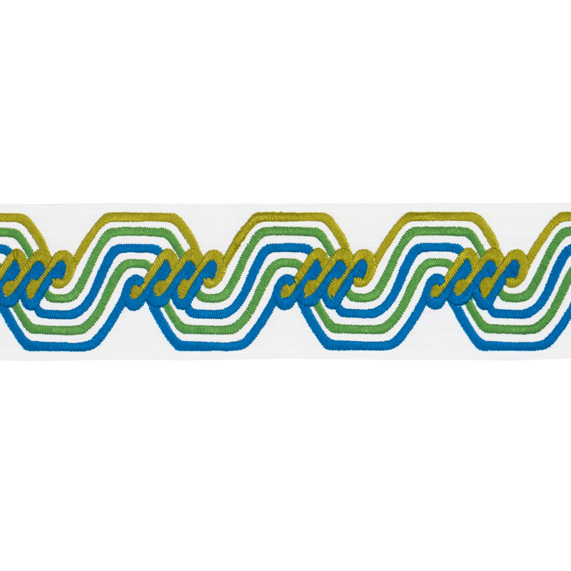 The Twist Embroidered Tape, Peacock