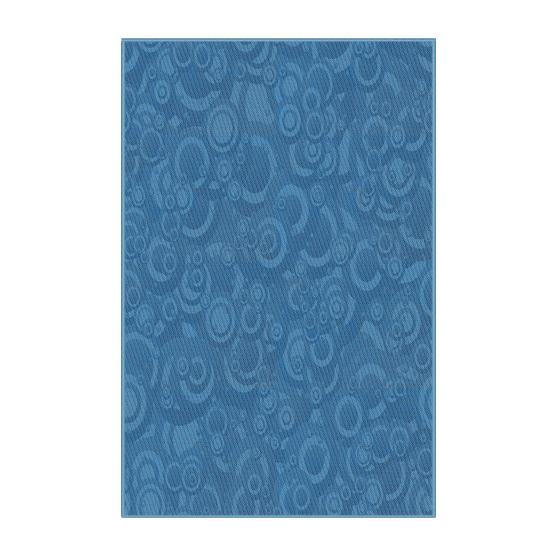 Tapis de zone bleue à motifs, Rectangle 5 pi x 8 pi