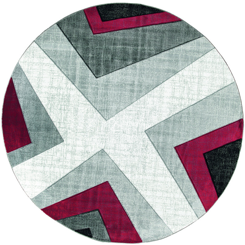 Zonia Synthetic Abstract Indoor Rug, Round 7'10"