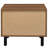Brown Oak And Black 2-Drawer Nightstand