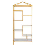 84" H x 36" W Metal Etagere Bookcase