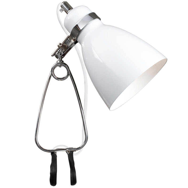 Hiltraud Metal Clip On Lamp, White