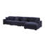 Canapé modulaire rembourré 5 pièces avec repose-pieds Orsina-1708011545