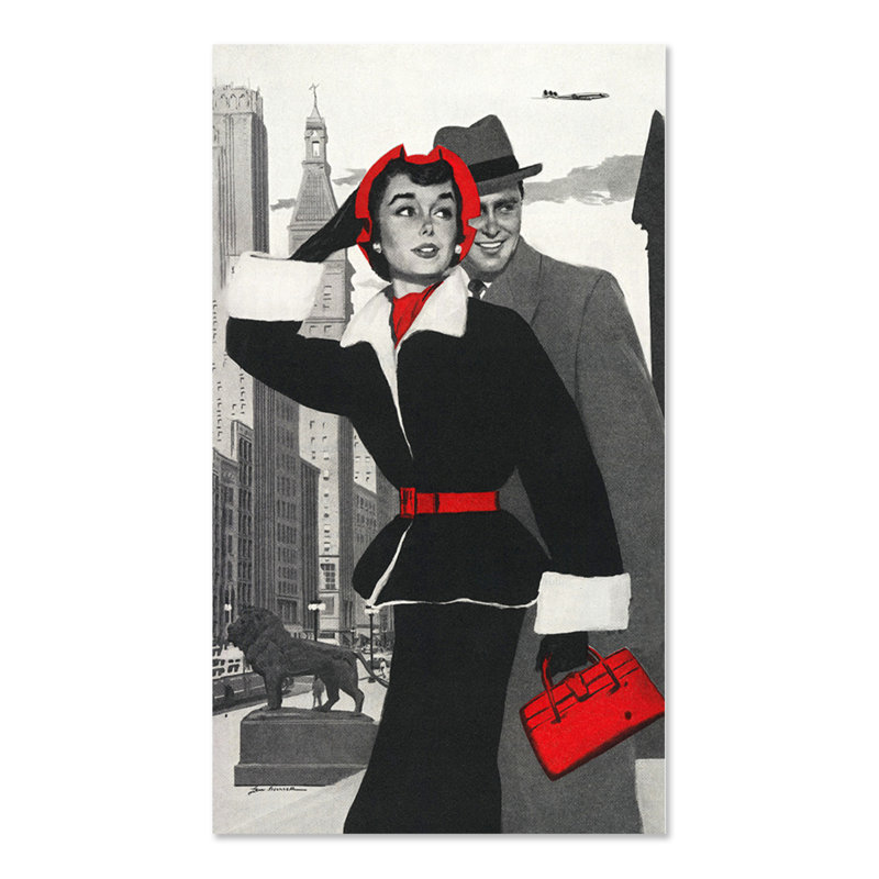 Coppia A Downtown - No Frame Illustration on Glass