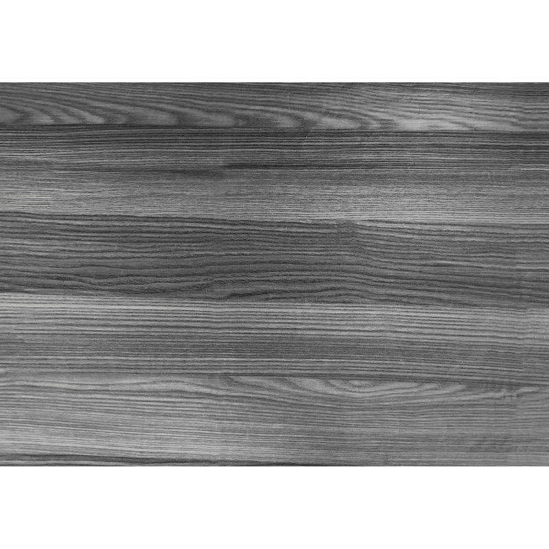 Bibliothèque à 6 niveaux, H 72 po, stratifié gris, pour bureau et chambre à coucher, transitionnel, 3 tablettes réglables et 2 tablettes fixes, peu encombrant